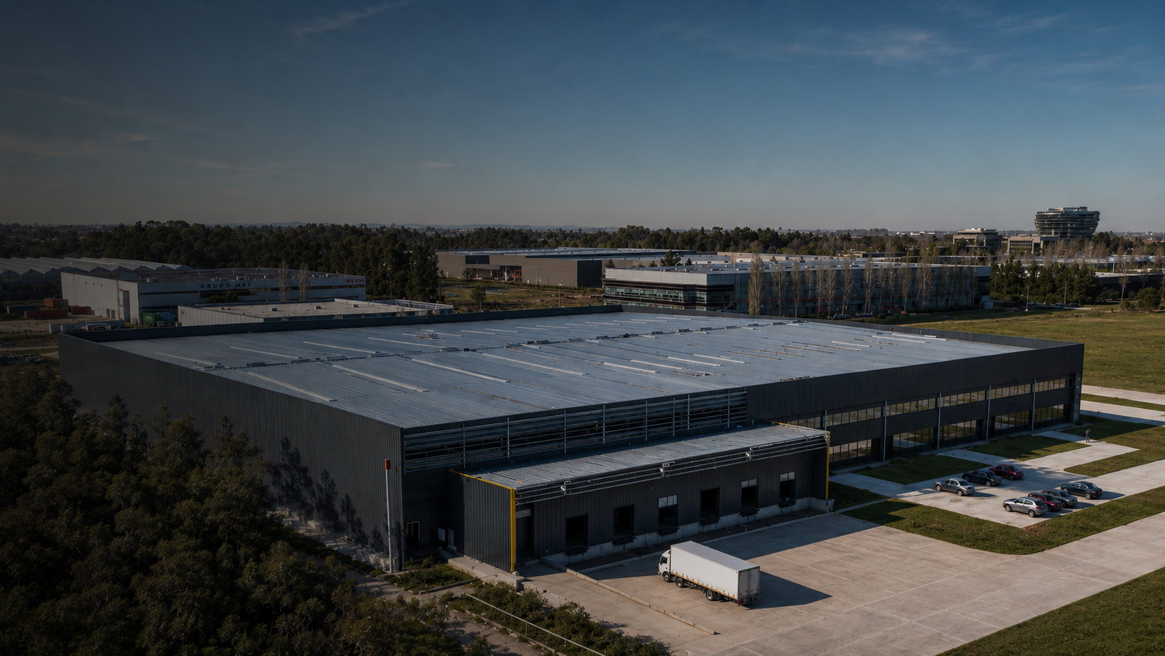Logistics warehouse in Zonamerica, designed for Operations , distribution, and regional logistics Operations .